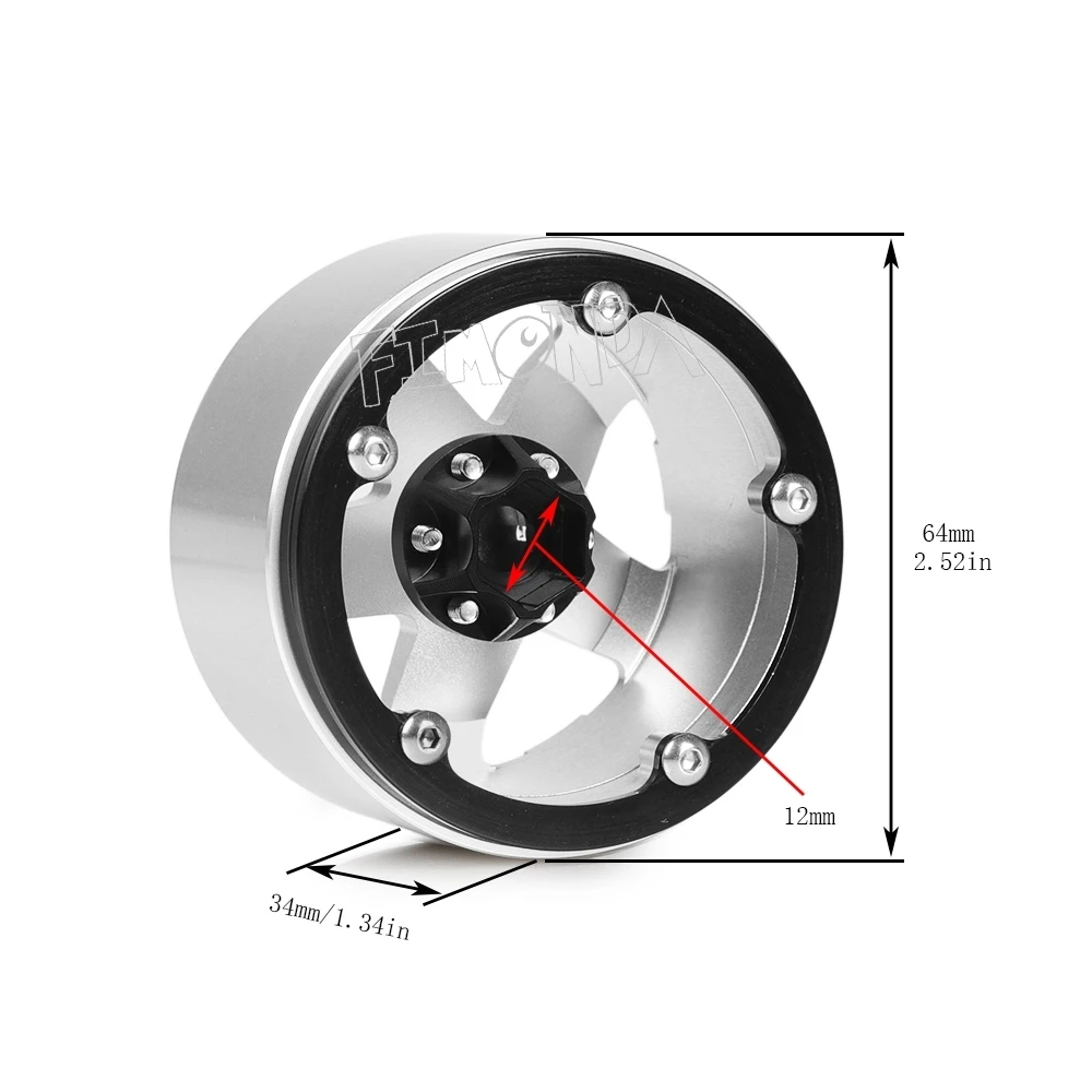 4 шт. алюминиевый сплав 2 дюймовые колесные диски колесо с бедлоком концентратор