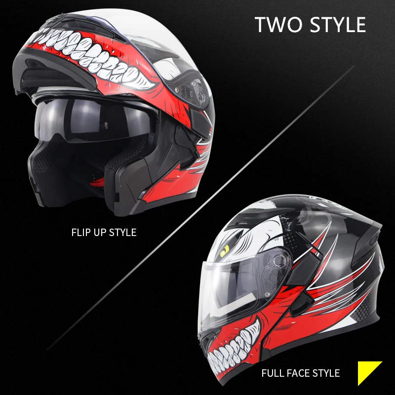 

Women Visera Casco Moto Dual Lens Pink Motorcycle Helmet Cool Flip Up Casque Full Face Custom Crash Helmet DOT Moto Helmets