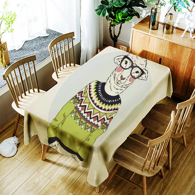 

PVC anthropomorphic printing washable tablecloth