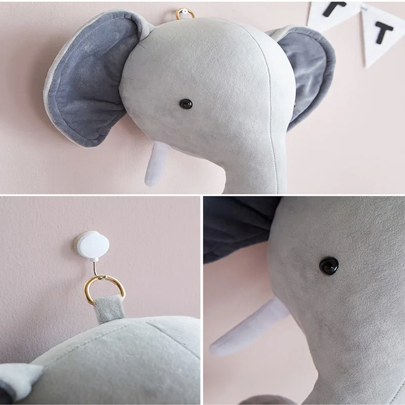 

Kids Room Decoration 3D Animal Heads Elephant Deer Unicorn Head Wall Hanging Decor For Children Room Nursery Room Decoration