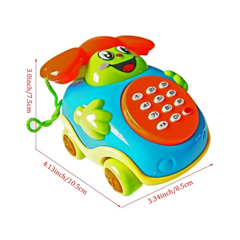 

New Baby Electric Phone Cartoon Model Gifts Early Educational Developmental Music Sound Learning Toys PUO88