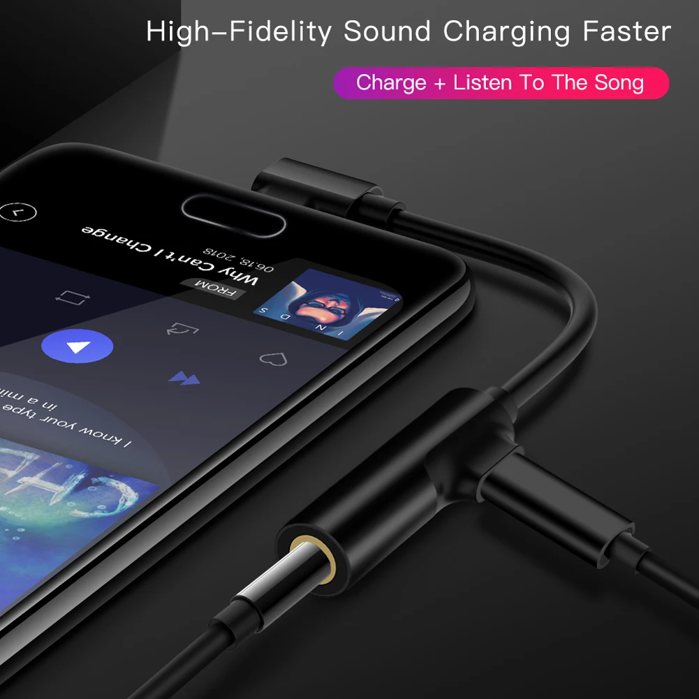 2 в 1 кабель USB C type-C до 3 5 мм разъем AUX Наушники Аудио зарядное устройство конвертер