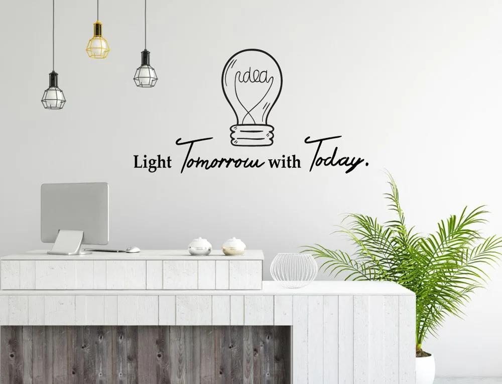 Виниловые настенные наклейки для офиса Idea работы в офисе со съемным рисунком