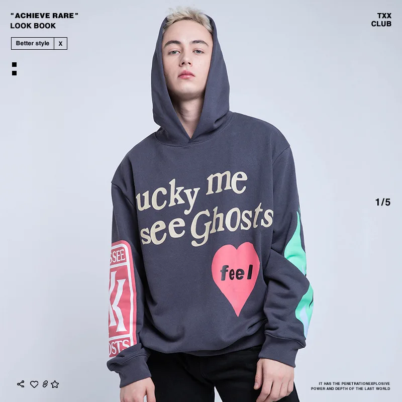 Kanye West KIDS SEE GHOSTS толстовка с капюшоном Мужской пуловер 2019 Повседневный Новое