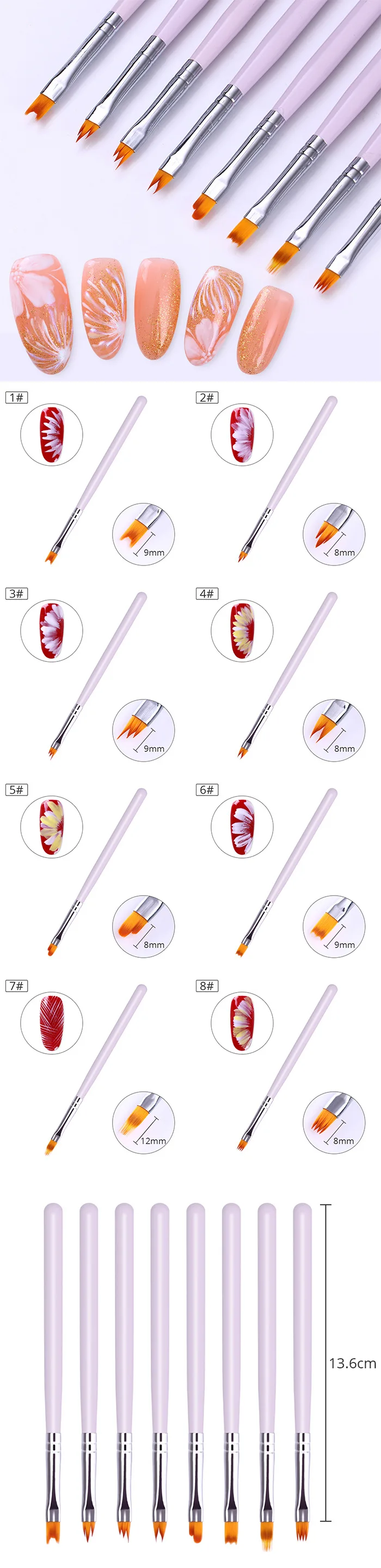 Набор кистей для дизайна ногтей профессионального маникюра | Красота и здоровье