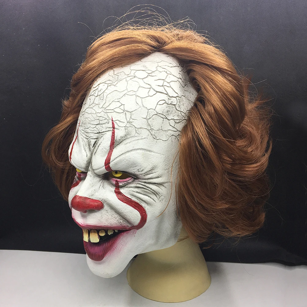 Stephen King Is маска Pennywise хоррор клоун клоуна Хэллоуин Вечерние Маски на | Дом и сад
