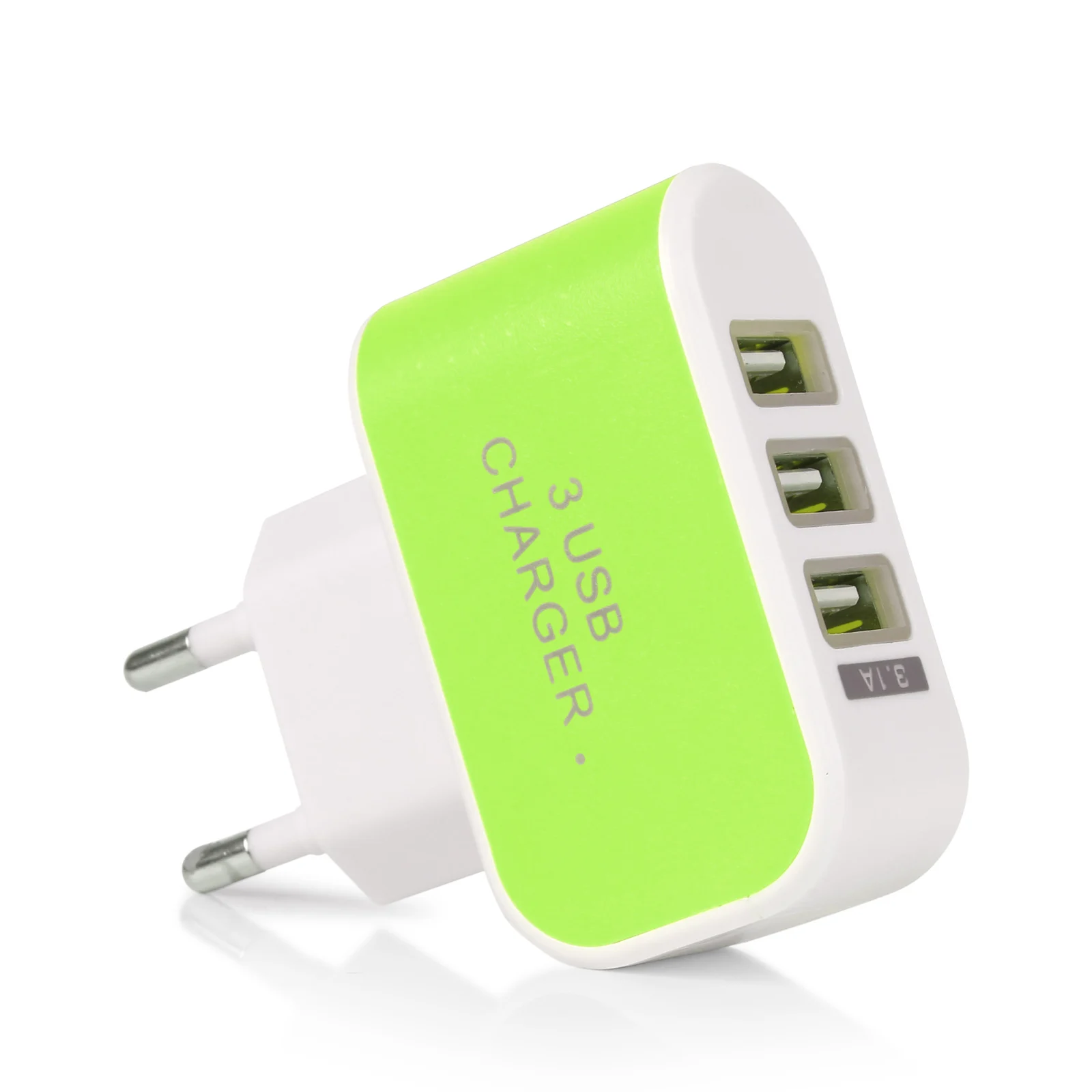 Powstro 3 Порты USB вилка европейского и американского стены Зарядное устройство 3.1A