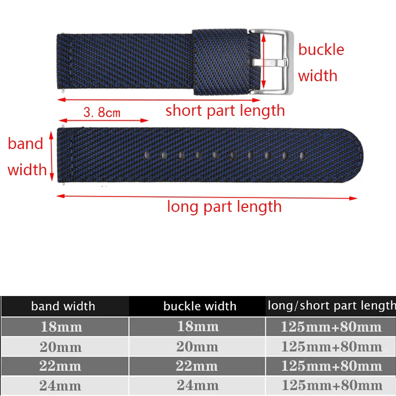 New Stripe Nylon Watch Strap 18mm 20mm 22mm Premium Quality Fabric Watchband Quick Release Band For s-eiko Watch Accessories