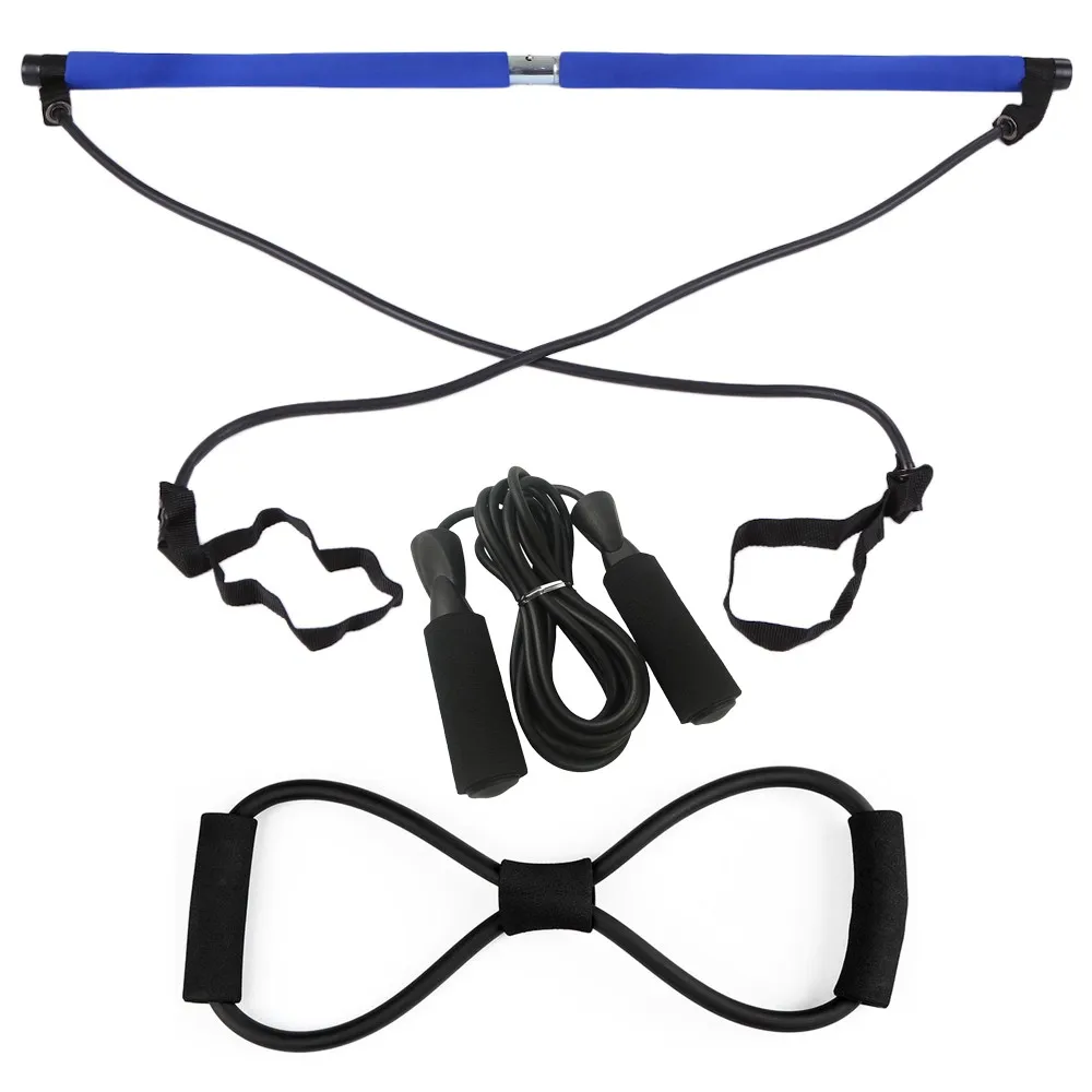 Портативный бар комплект для поддержания мышц с 8 формы Эспандеры 2 м