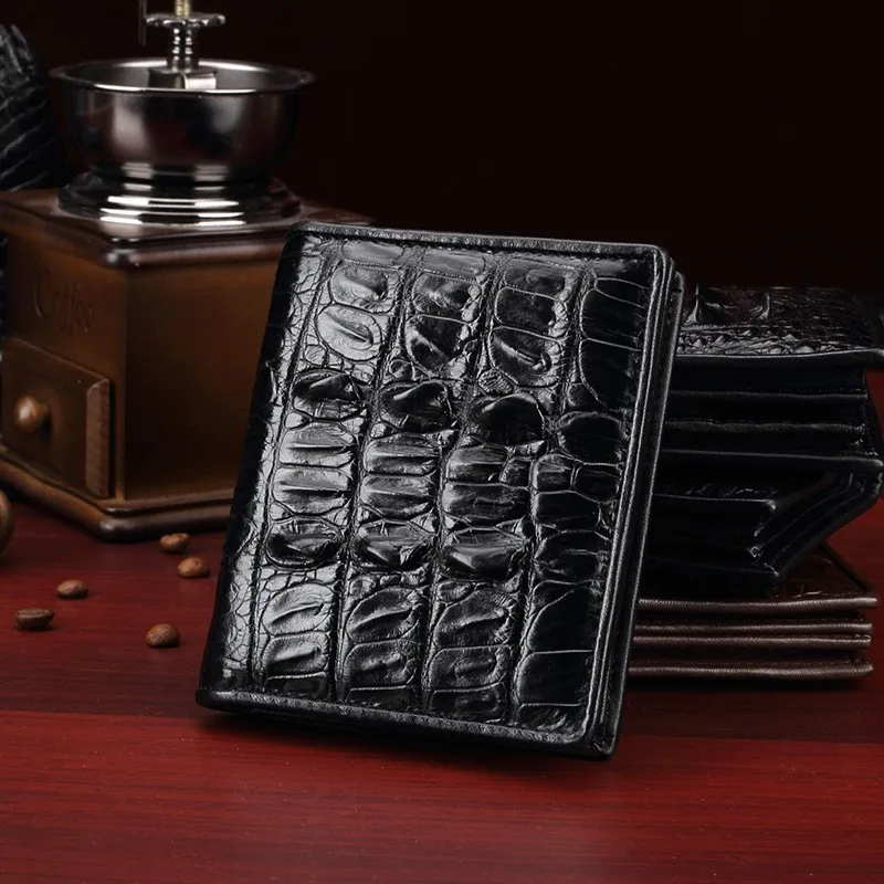 Классический мужской s кошелек наивысшего качества из натуральной крокодиловой кожи кошелек деловой мужской короткий портфель из натуральной кожи Офисные мужские кошельки