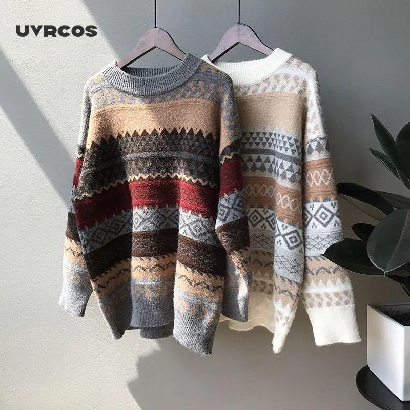 

UVRCOS Autumn Winter Women Sweater Women Pullovers Casual Knitwear Plus Size Jumper