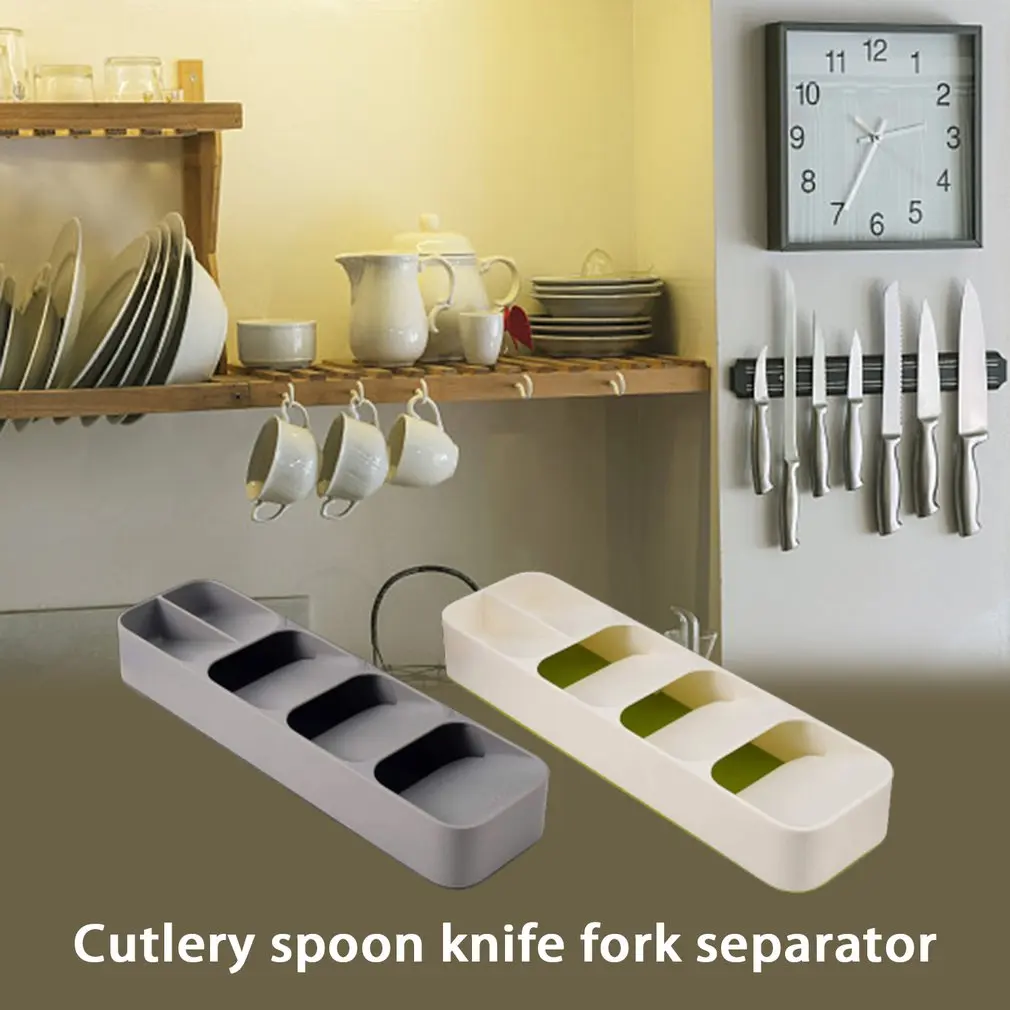 

Прочный ящик для кухни, коробка для хранения ножей и вилок, лоток, посуда, ложки, ножи и вилки, органайзер для разделения, коробка
