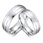 Свадебные циркониевые кольца Sinogaa, простые парные ювелирные изделия из титановой стали для женщин и мужчин, Лучший Модный Подарок на годовщину или Брак