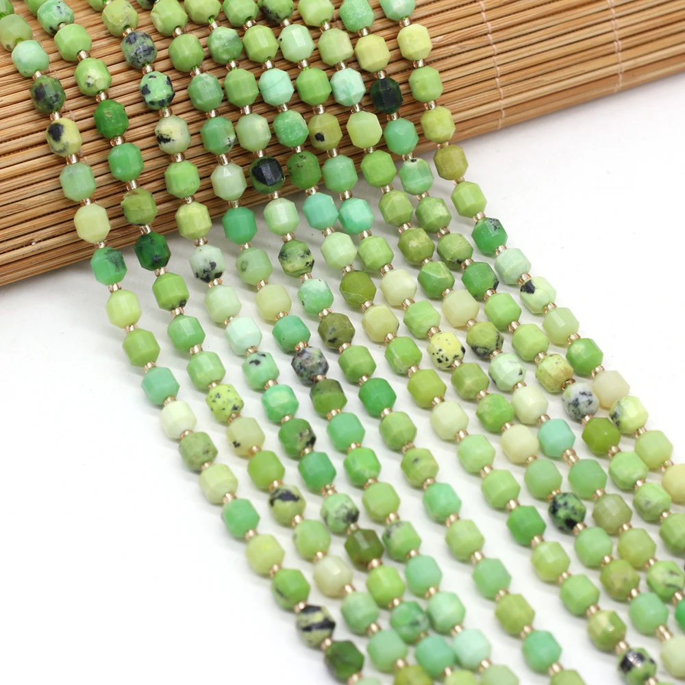 

Natural Stone Semi-precious Stones Australian Jade Faceted Beaded DIY Ladies Necklace Bracelet Making Exquisite Jewelry Gifts