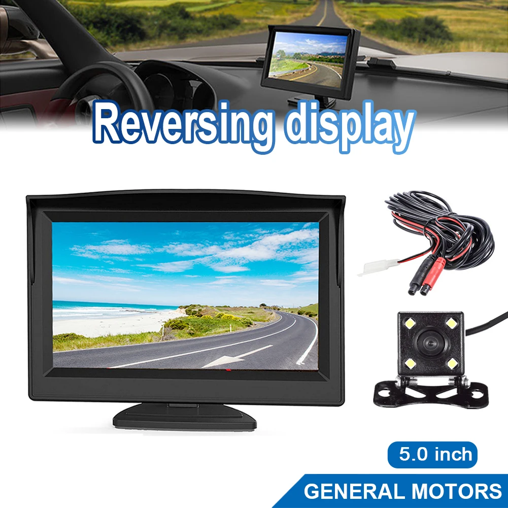 Car Parking Rear View Display with Camera TFT LCD HD Video Security Monitor Auto Interior Surveillance Kit Accessory | Автомобили и