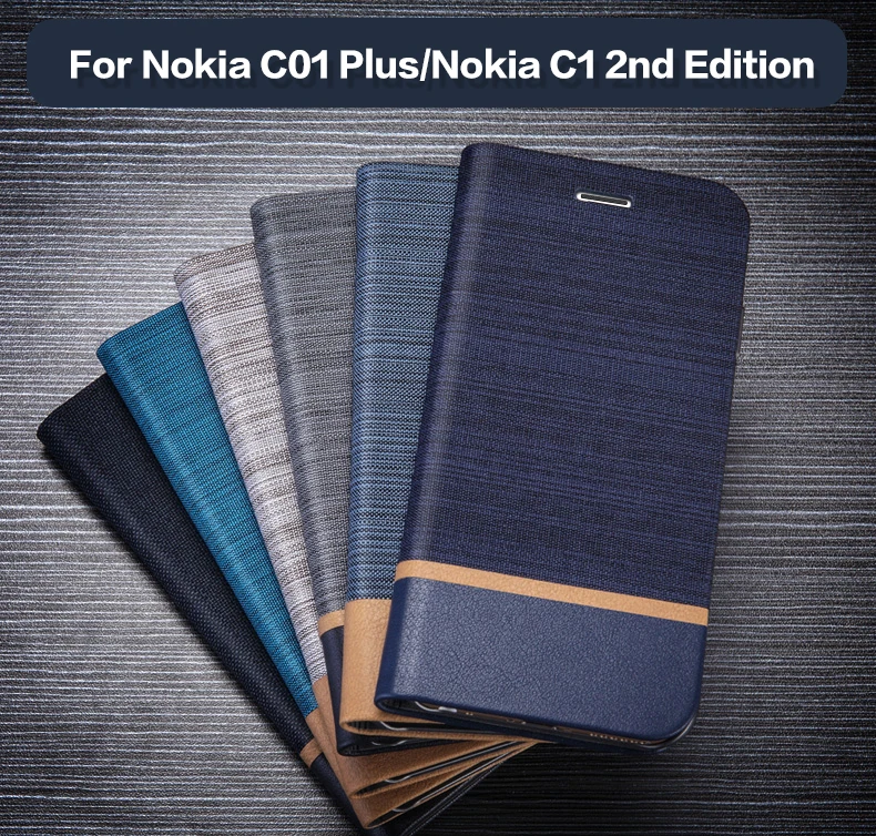 

Чехол-книжка для Nokia C01 Plus, из искусственной кожи