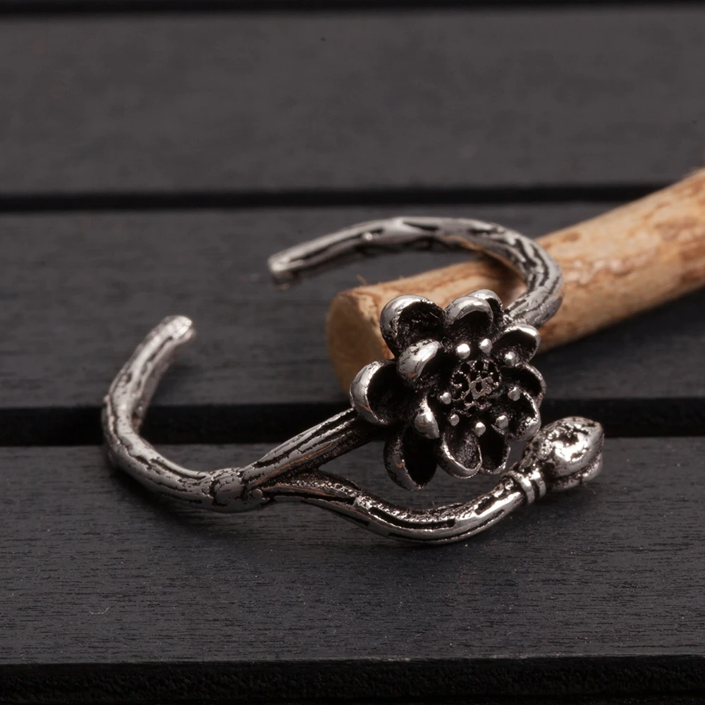 Женское серебряное кольцо в стиле ретро регулируемое простое