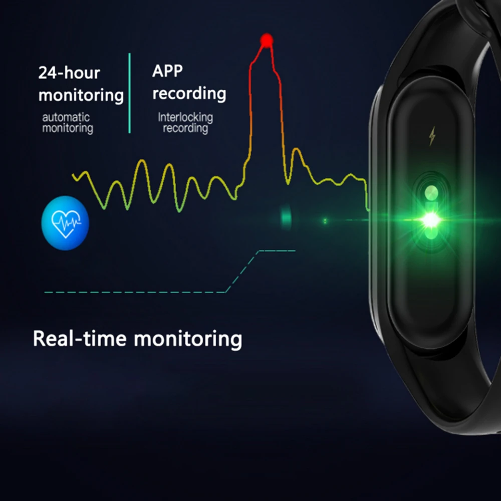 M4 Pro Smart Band Fitness Tracker Bracelet Heart Rate Blood Pressure Sport Bluetooth-compatible Wristband For Fitbit Men Watch |