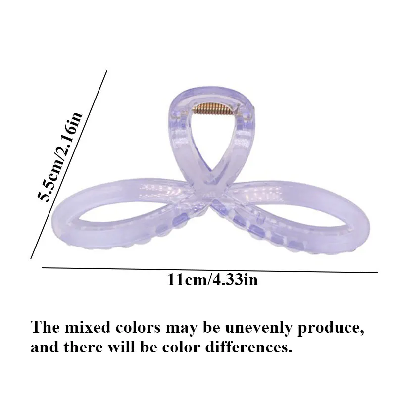 

Simple Style Hair Clip for Girls Candy Color Cross Grip Clips Big Size Shark Clip Elegant Hair Claws Hair Accessories for Women