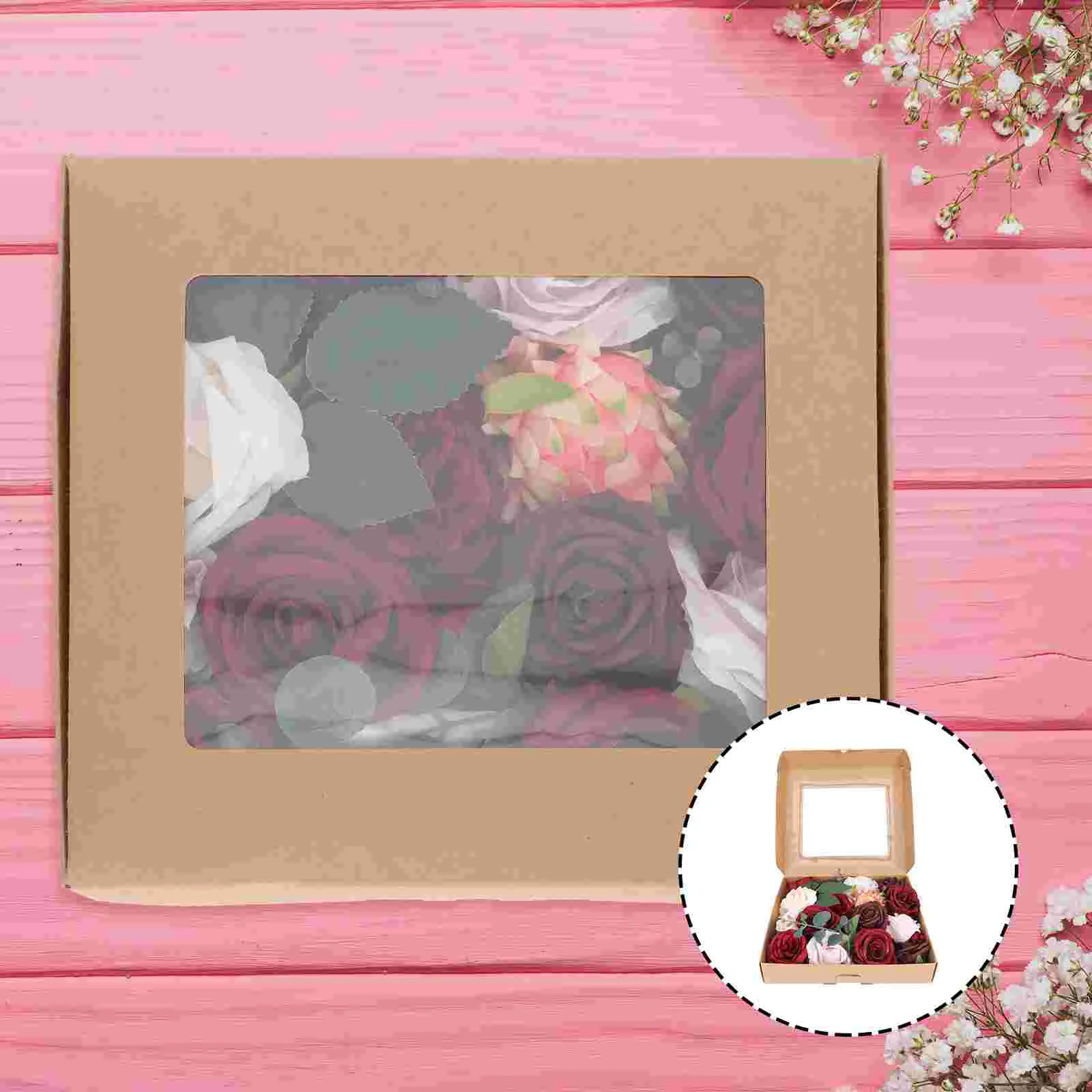 

1Box Valentine's Day Flower Decor Silk Flower Adornment Gift Flower Ornament