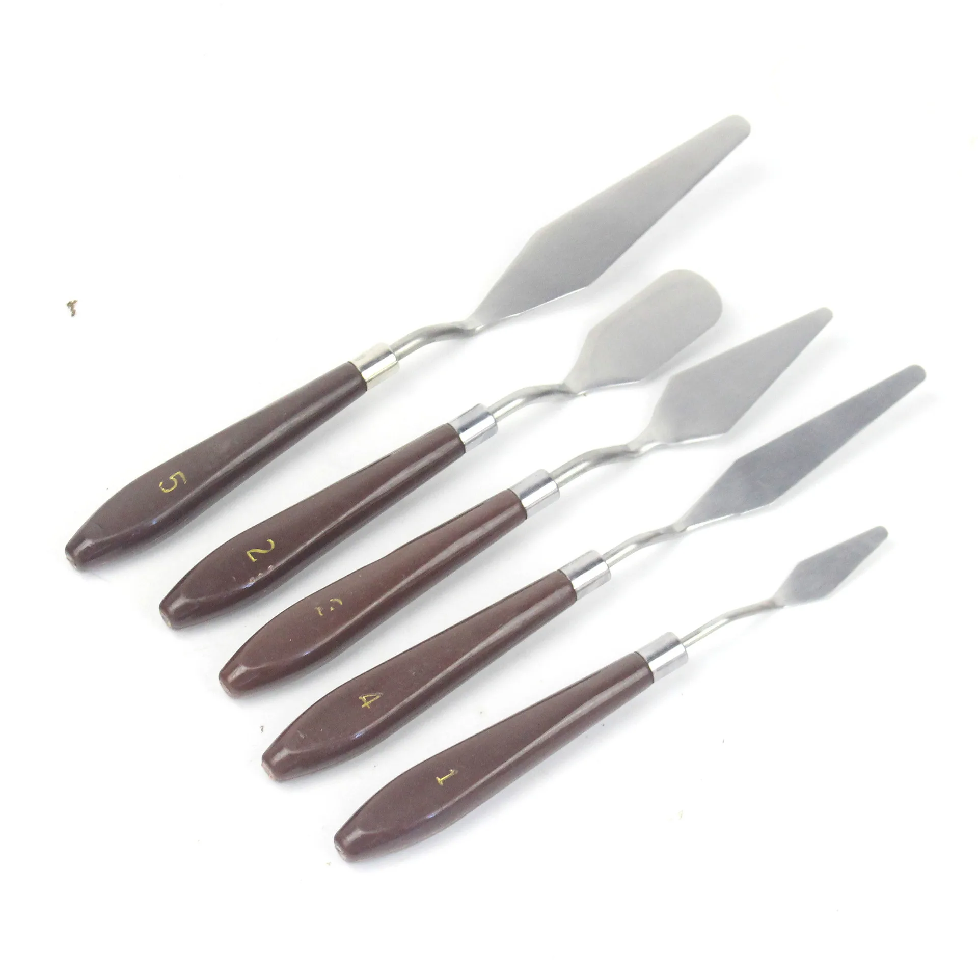 

5Pcs/set Stainless Steel Scraper Spatula Art Supplies Watercolor Student Mix Scrape Draw Spatula