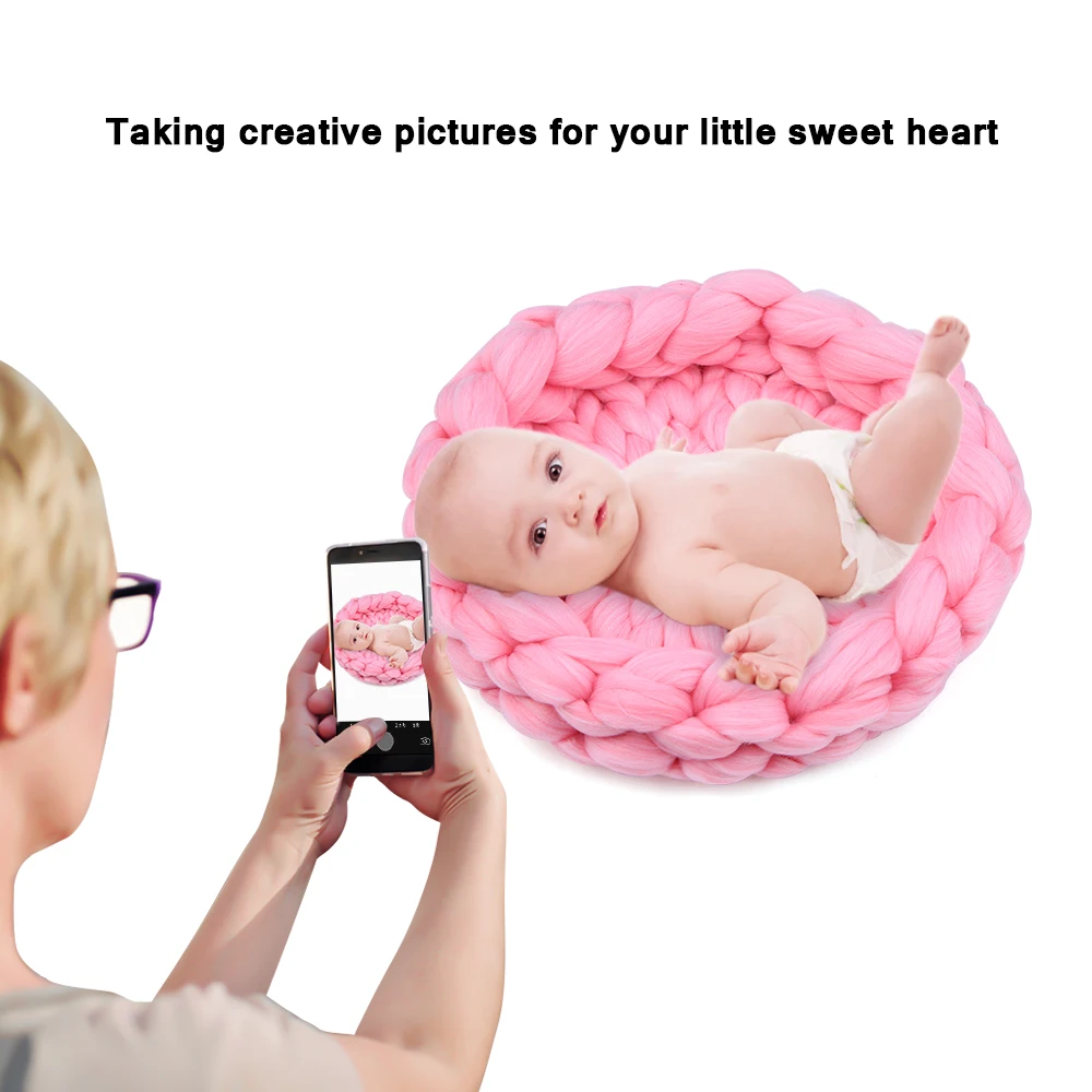 Тканое одеяло ручной работы реквизит для фотографирования новорожденных