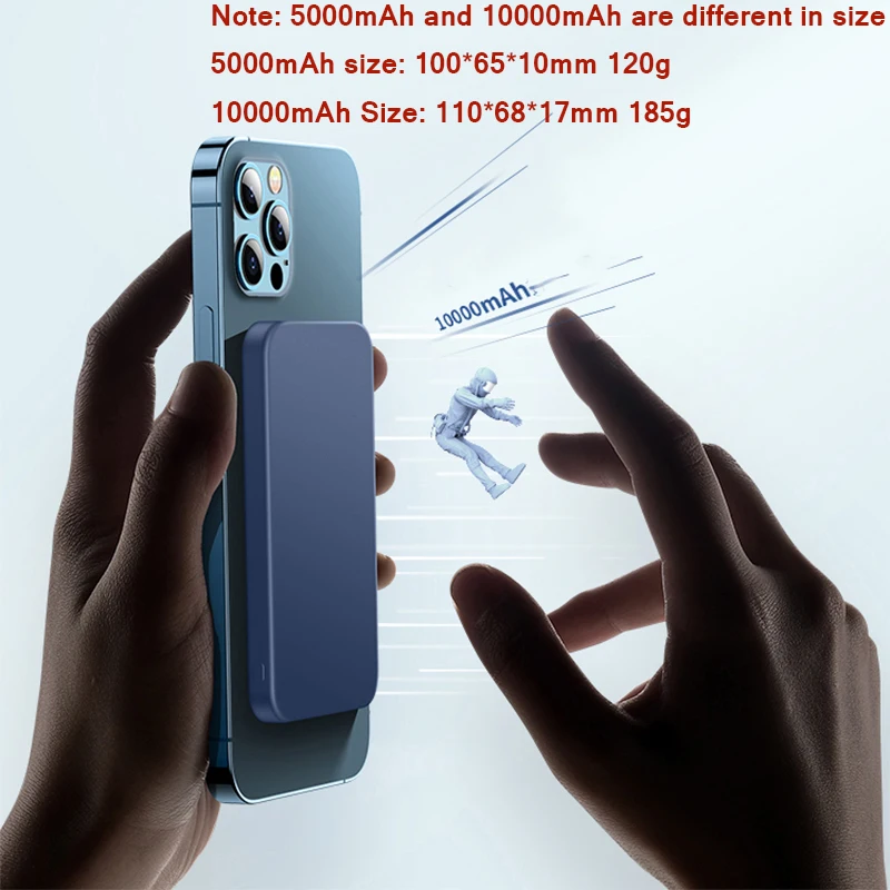 2021 new 10000mah portable magnetic wireless power bank 15w fast charger for iphone 12 13 pro max mobile phone external battery free global shipping