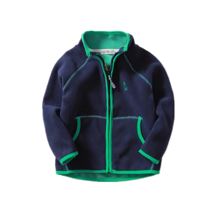 Детская флисовая куртка с воротником стойкой на молнии|Толстовки и кофты| |
