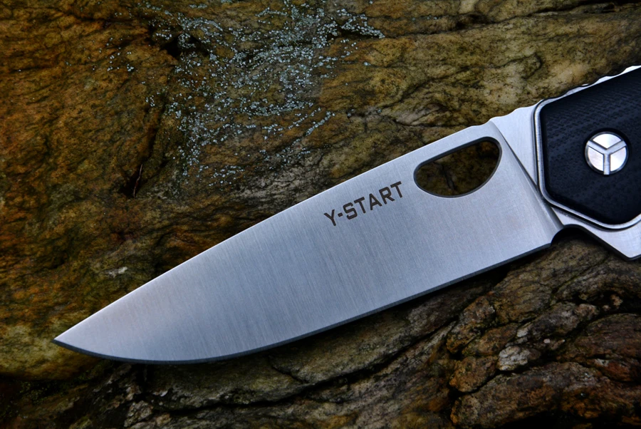 Y START Флиппер складной нож 440C атласный лезвие G10 ручка для отдыха на открытом