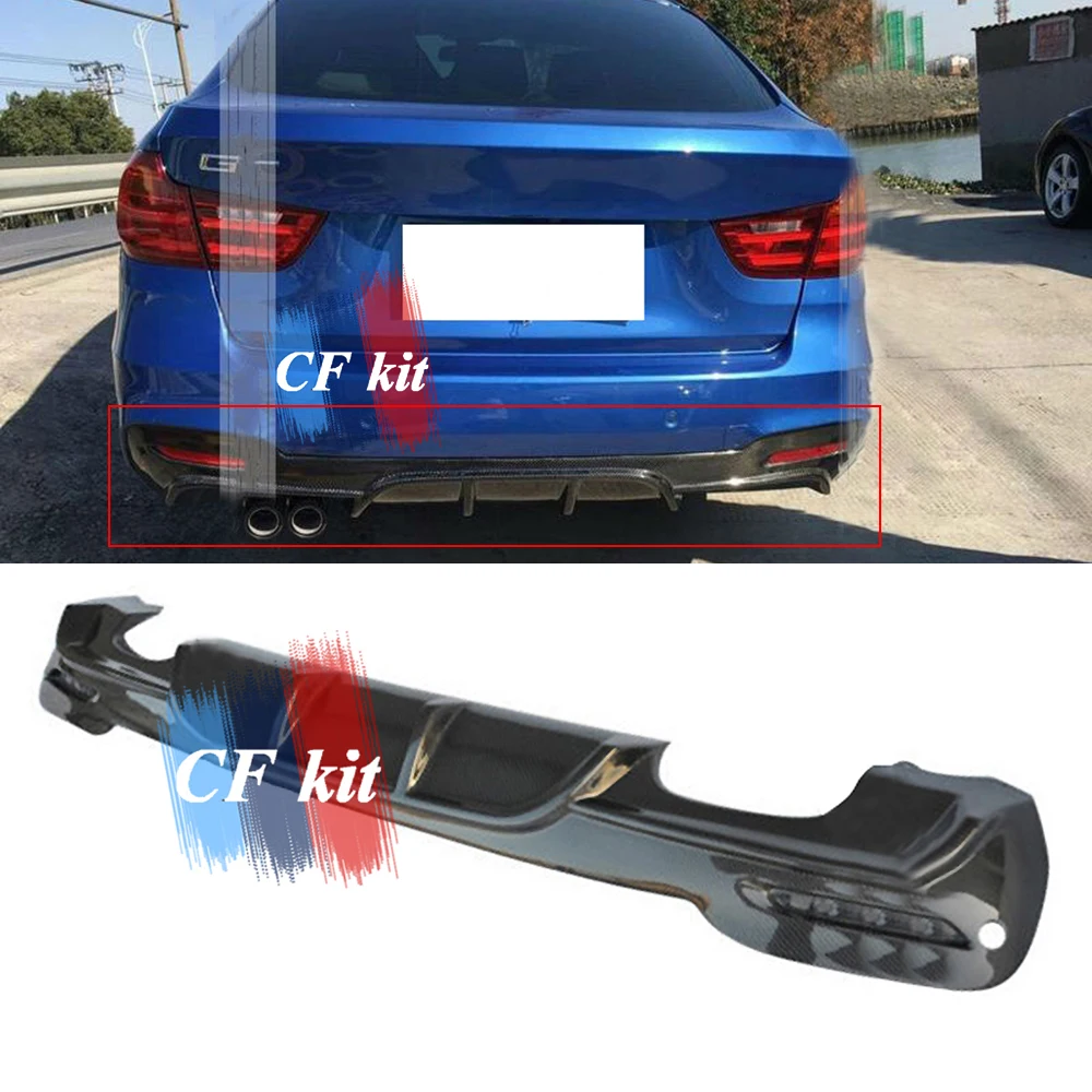 CF комплект задний диффузор губа бампер Настоящее углеродное волокно для BMW 3
