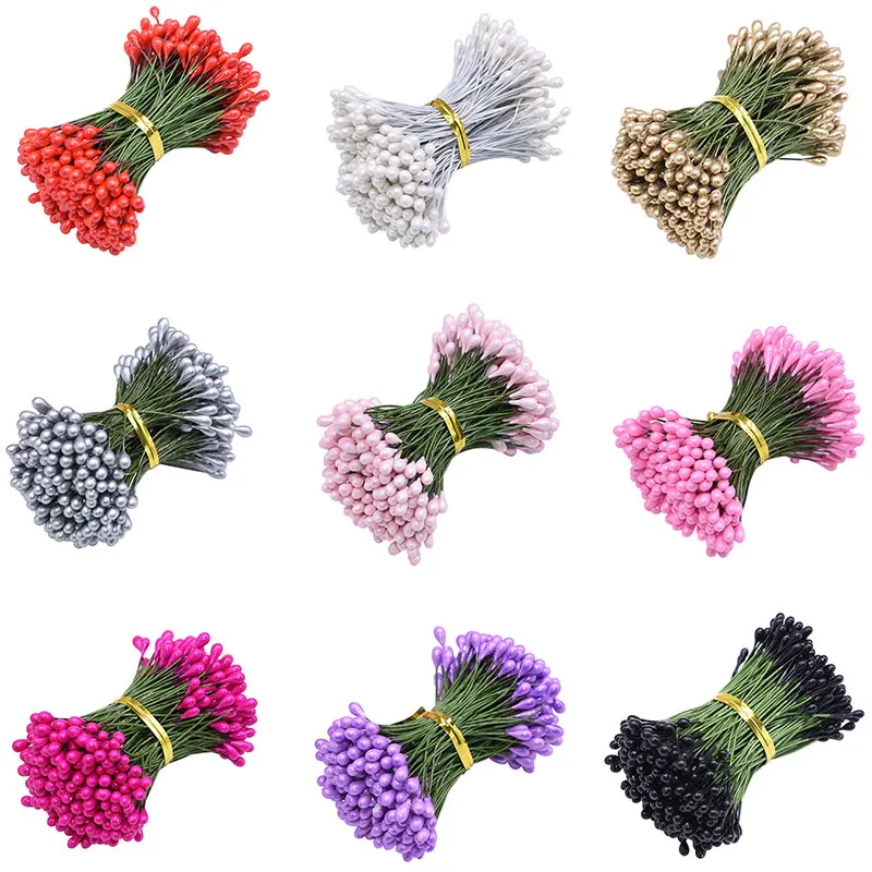 

3mm Mini Artificial Flower Stamen Flower Floral Stamen Wedding Party Cake Decoration Artificial Flower DIY Gift Craft Accessorie