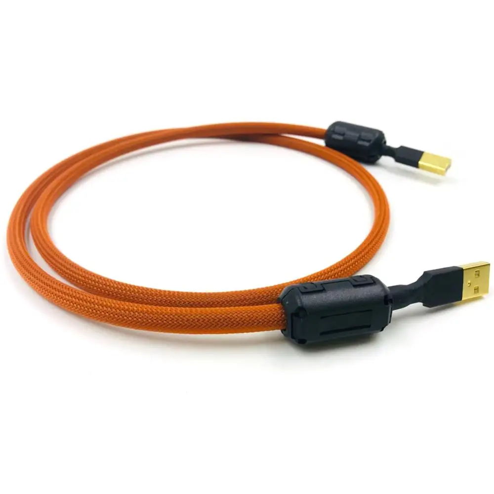 Кабель HIFI 4-ядерный однокристальный USB-кабель Copperr DAC цифровой USB 2 0 Тип A на B