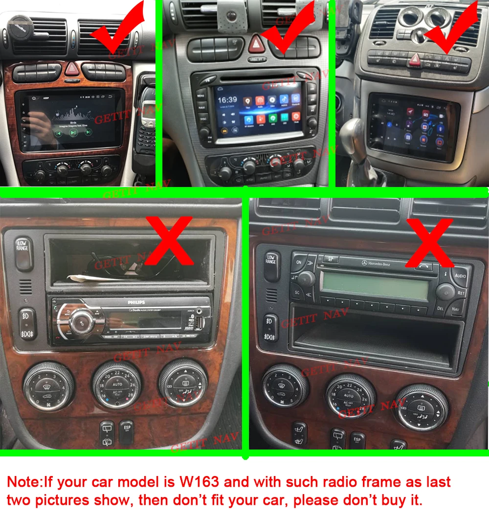 " Android 10 автомобильный стерео Redio мультимедийный плеер для Mercedes Benz/W209/W203/M/ML/W163/Viano/W639/Vito gps навигация ips
