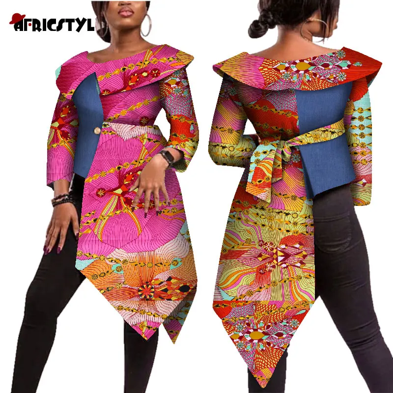 Новые африканские Топы базин 2020 футболки больших размеров для женщин