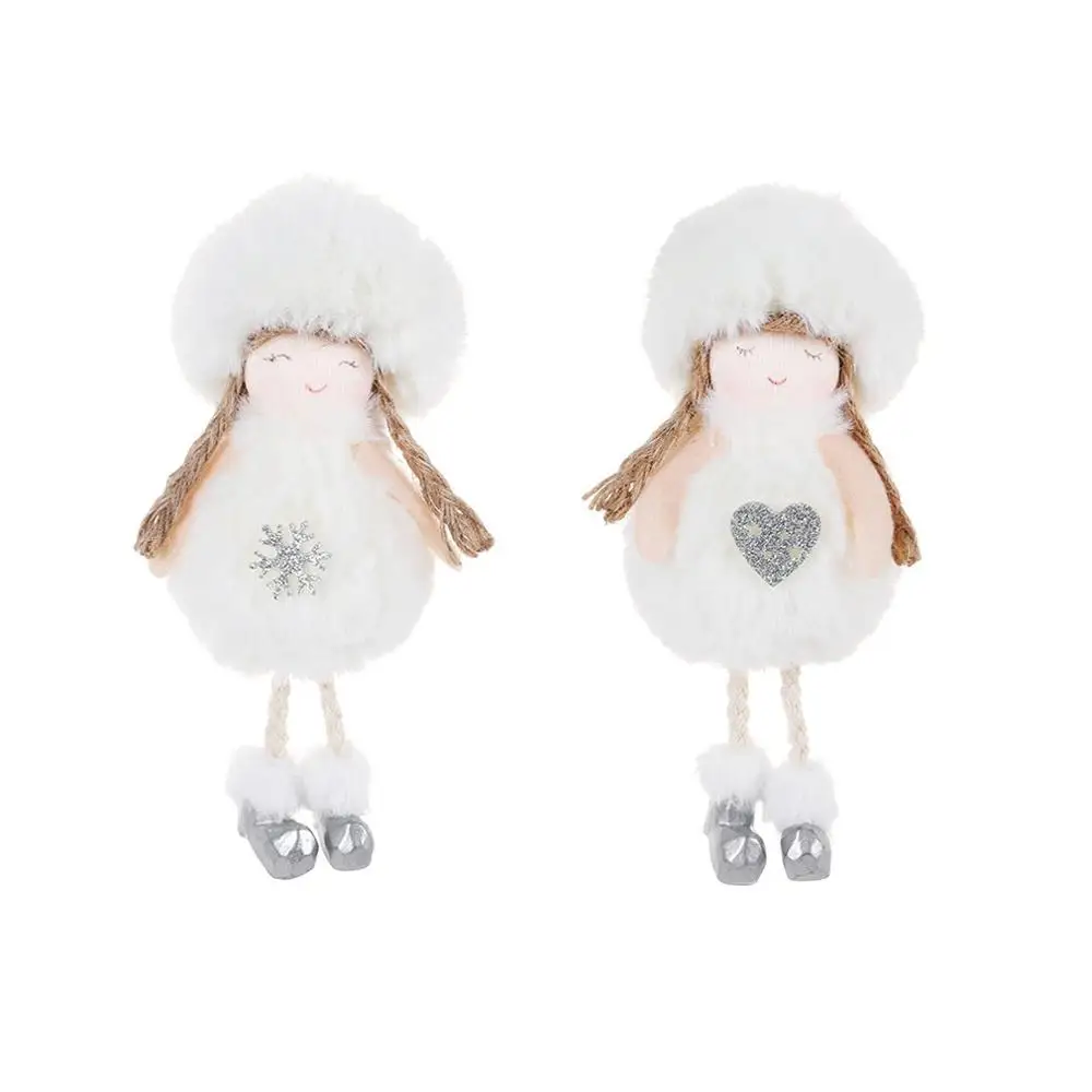 1 шт. Рождественская плюшевая Снежинка Сердце приседание Ангел девушка Лыжная