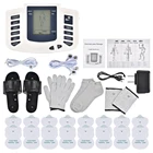 EMS Массажер для физиотерапии набор стимулятор для расслабления мышц цифровая терапевтическая машина 16 пластырей тапочки перчатки браслеты Носки