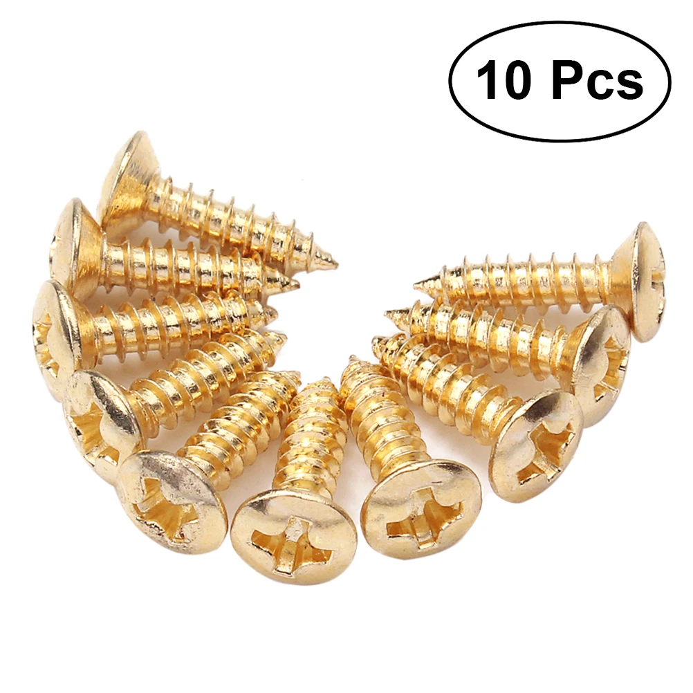 Набор из 10 крепежных винтов для гитары 3x12 мм|Детали и аксессуары гитар| |