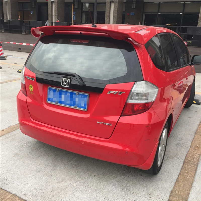 Для Honda Fit 2008 - 2013 заднее крыло ABS Материал праймер цвет задний спойлер Flying Wing |