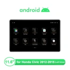 Автомобильная магнитола JOYING, 11,6 дюйма, Android 10, для Honda Civic 2012-2015