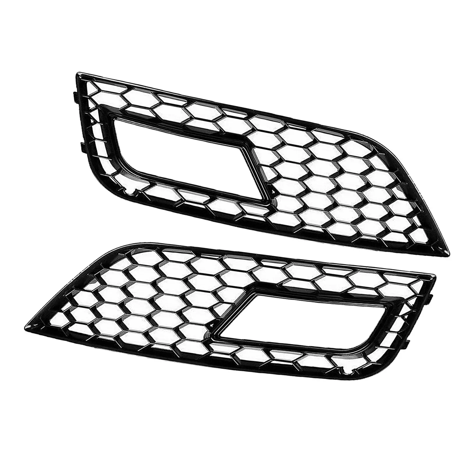 

2x RS4 Style Front Fog Light Grilles for Audi A4 B8.5 2013-2016
