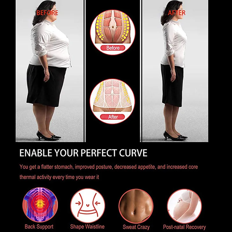 

Women Body Shaper Slimming Sheath Workout Trimmer Neoprene Belt Fitness Corset Shapewear Adjustable Sweat Reducing Girdles