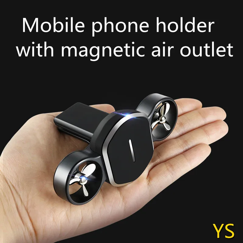 

New Car Mobile Phone Holder Dual-Turbo Car Air Outlet Aromatherapy Bracket Magnetic Navigation Frame Automotive Interior