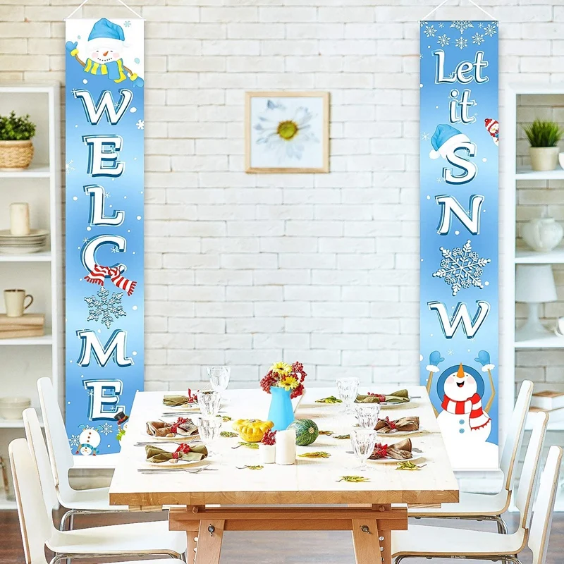 

Christmas Porch Signage Christmas Banner Suitable for Winter Wonderland Party Decoration Christmas Winter Snow Party