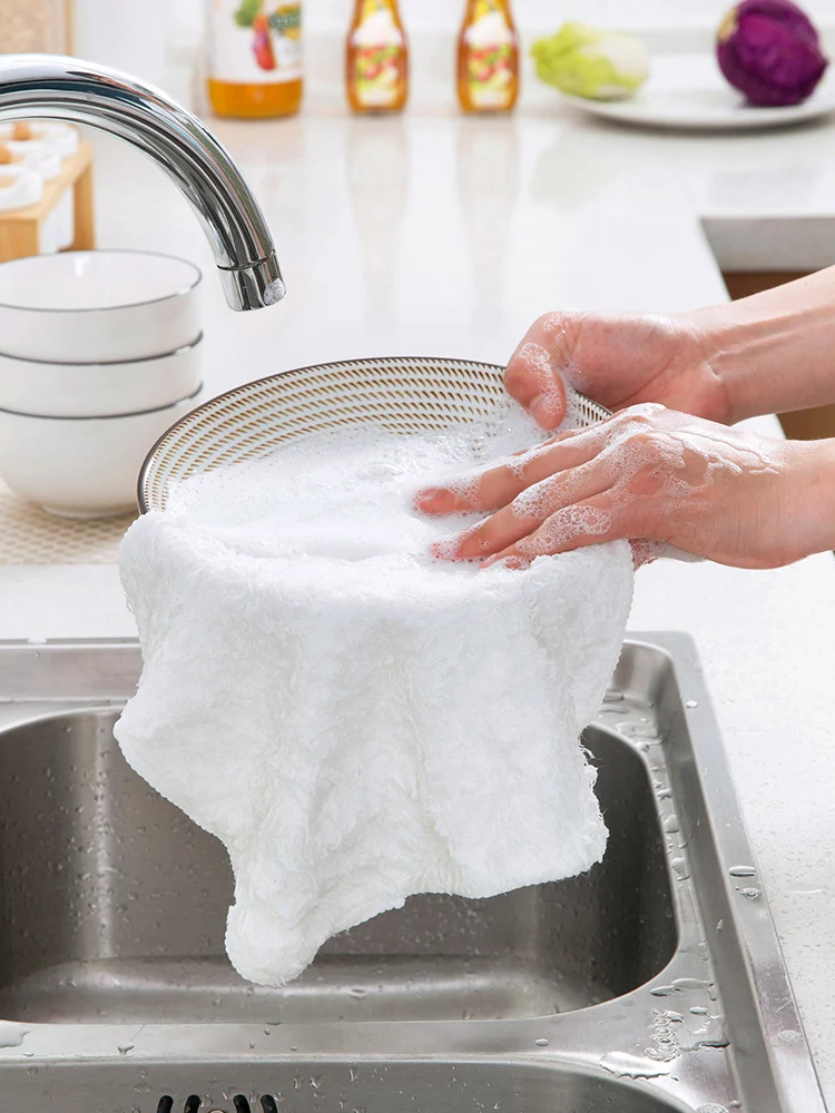 

Water-absorbing rag oil-free cleaning cloth kitchen utensils dishwashing towel wiping bowl towel degreasing dish cloth