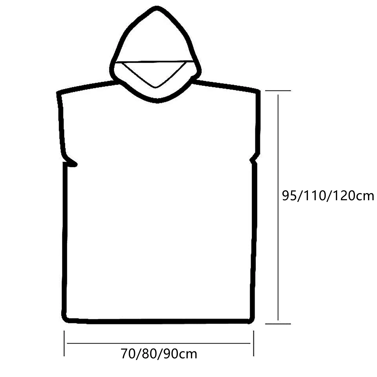 Быстросохнущее полотенце пончо из микрофибры для взрослых и подростков скрытия