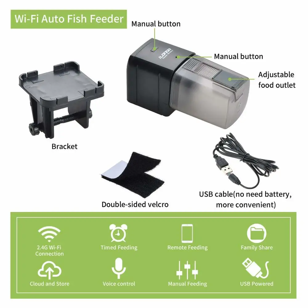 Автоматические кормушки для рыб 175 мл стандартного резервуара программируемый