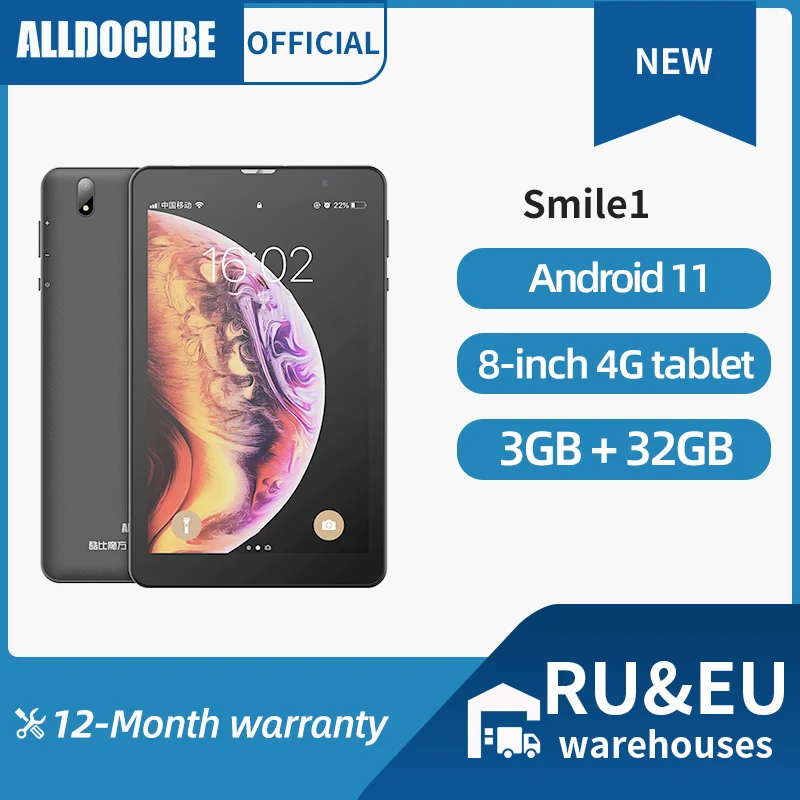 ALLDOCUBE Smile 1 Tablet 8 inch Android 11 OS 3GB RAM and 32GB ROM 4G LTE Phone Call Tablet PC UNISOC T310