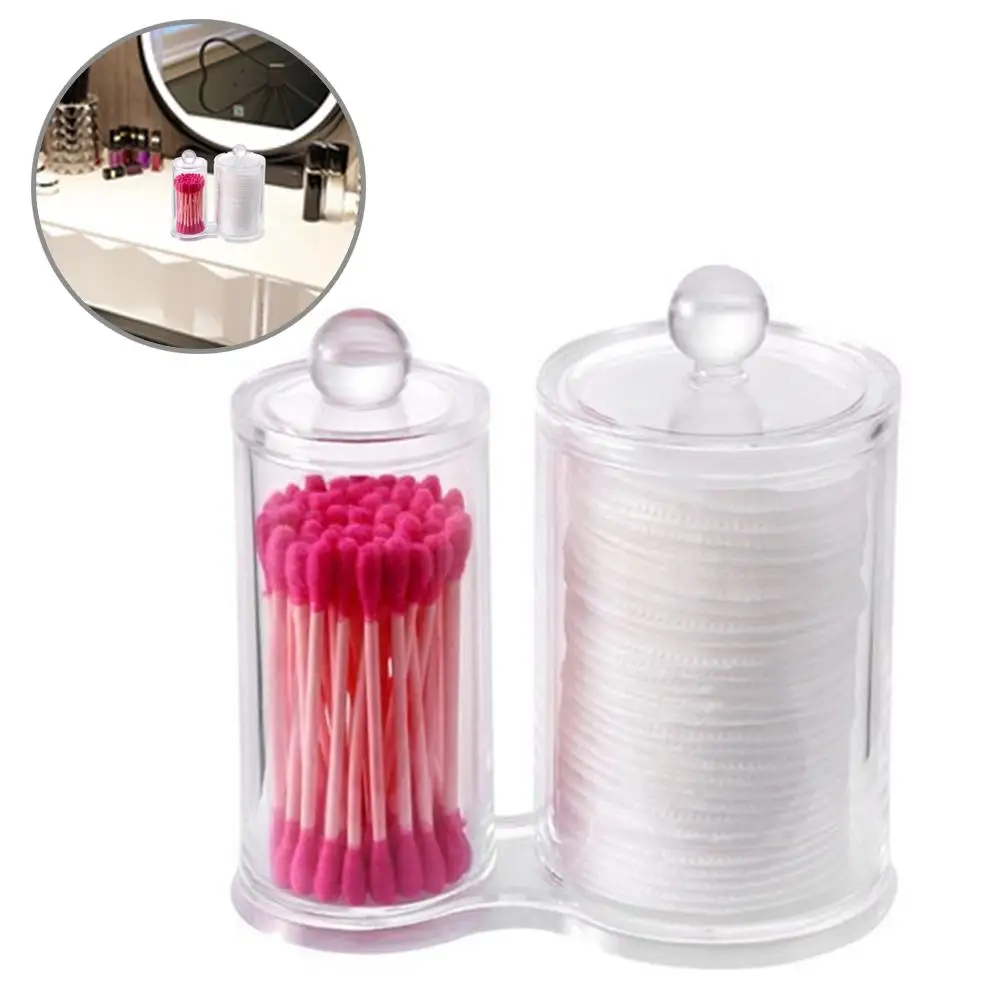 Новый макияж ватные диски держатель прозрачный акриловый тампон банка