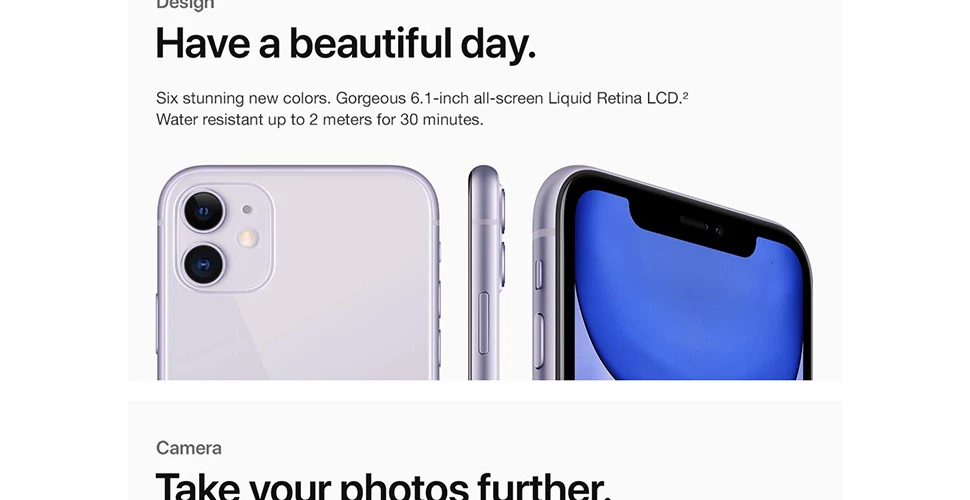Apple iPhone 11 | 4G смартфон A13 с бионическим чипом 6,1 дюймов жидкий сетчатый HD ЖК-дисплей Двойная камера