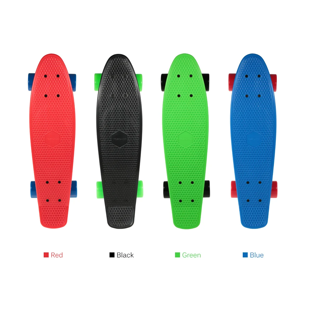 Скейтборд Скейтбординг 22 дюйма рыба крейсер доска ПУ 4 колеса скейт полная палуба